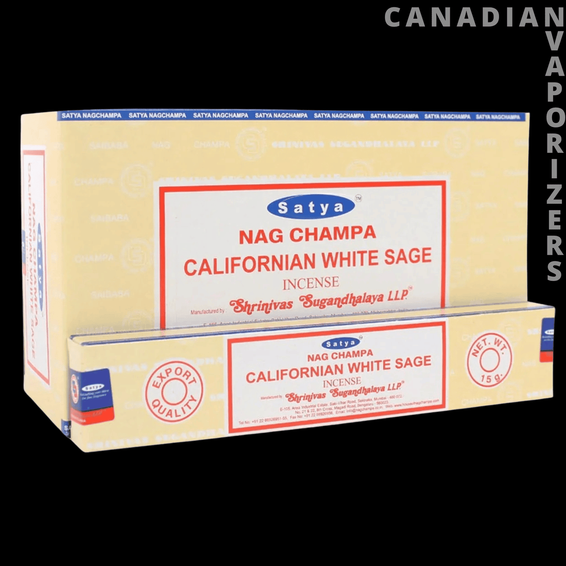 Satya California White Sage Incense (12 Packs of 15g)