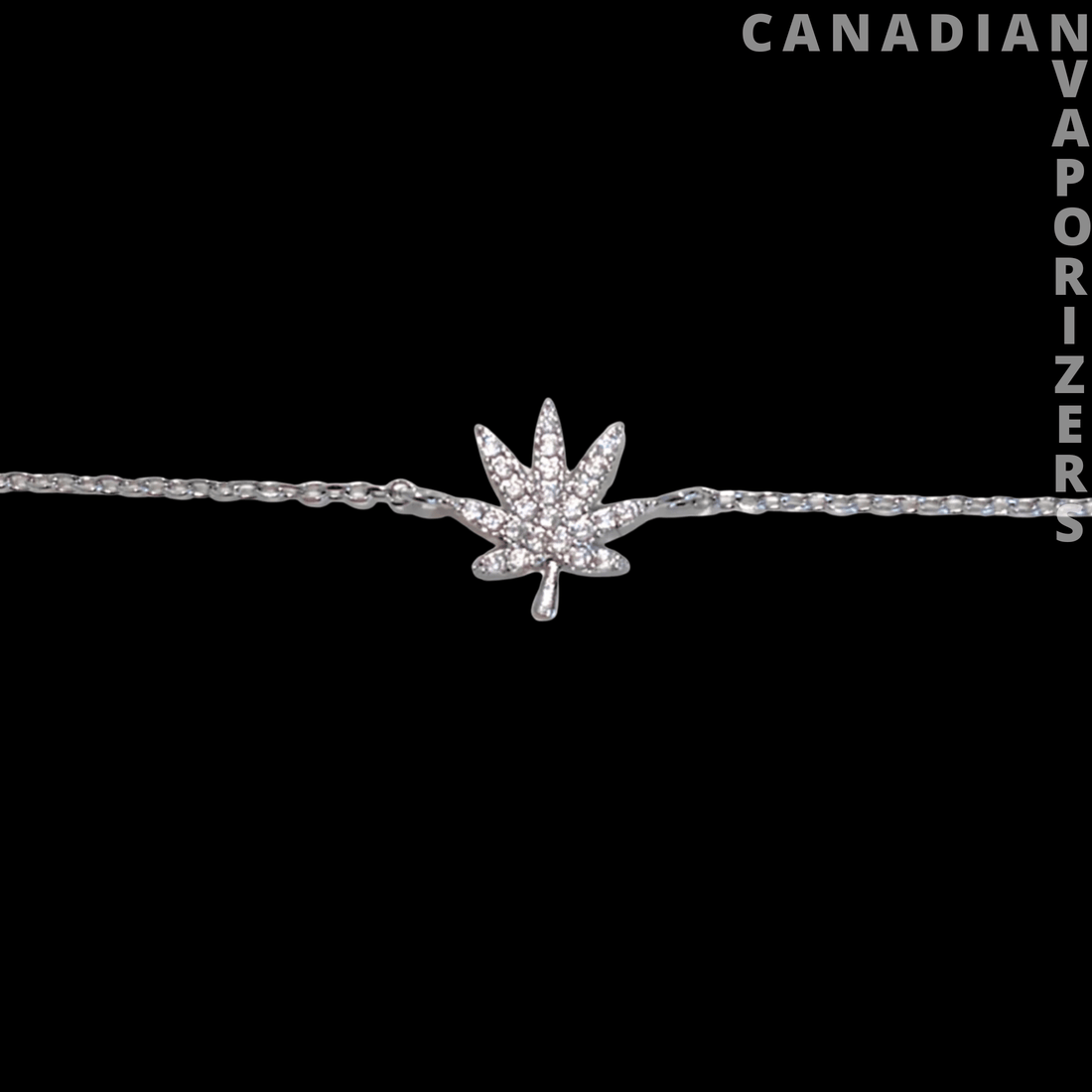 Silver Cannabis Leaf Bracelet