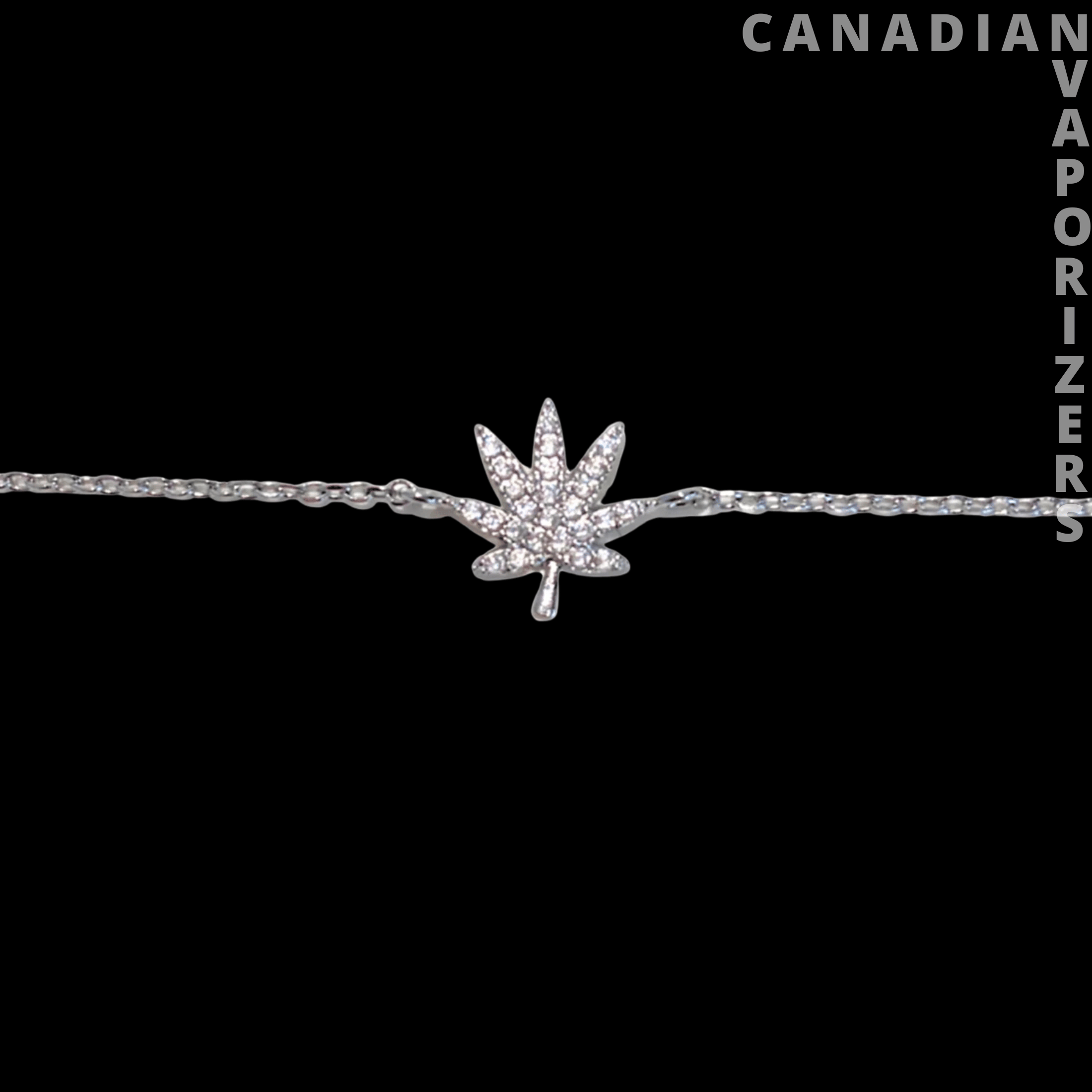 Silver Cannabis Leaf Bracelet