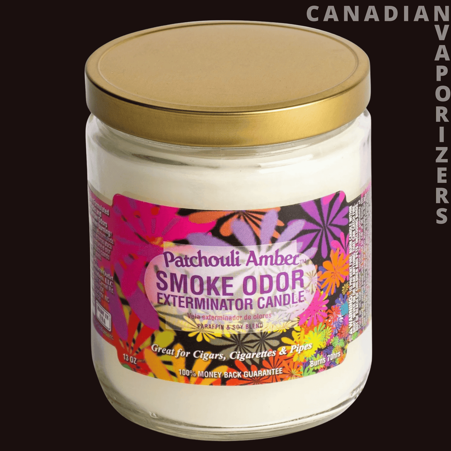 Smoke Odor 13oz Patchouli Amber Candle