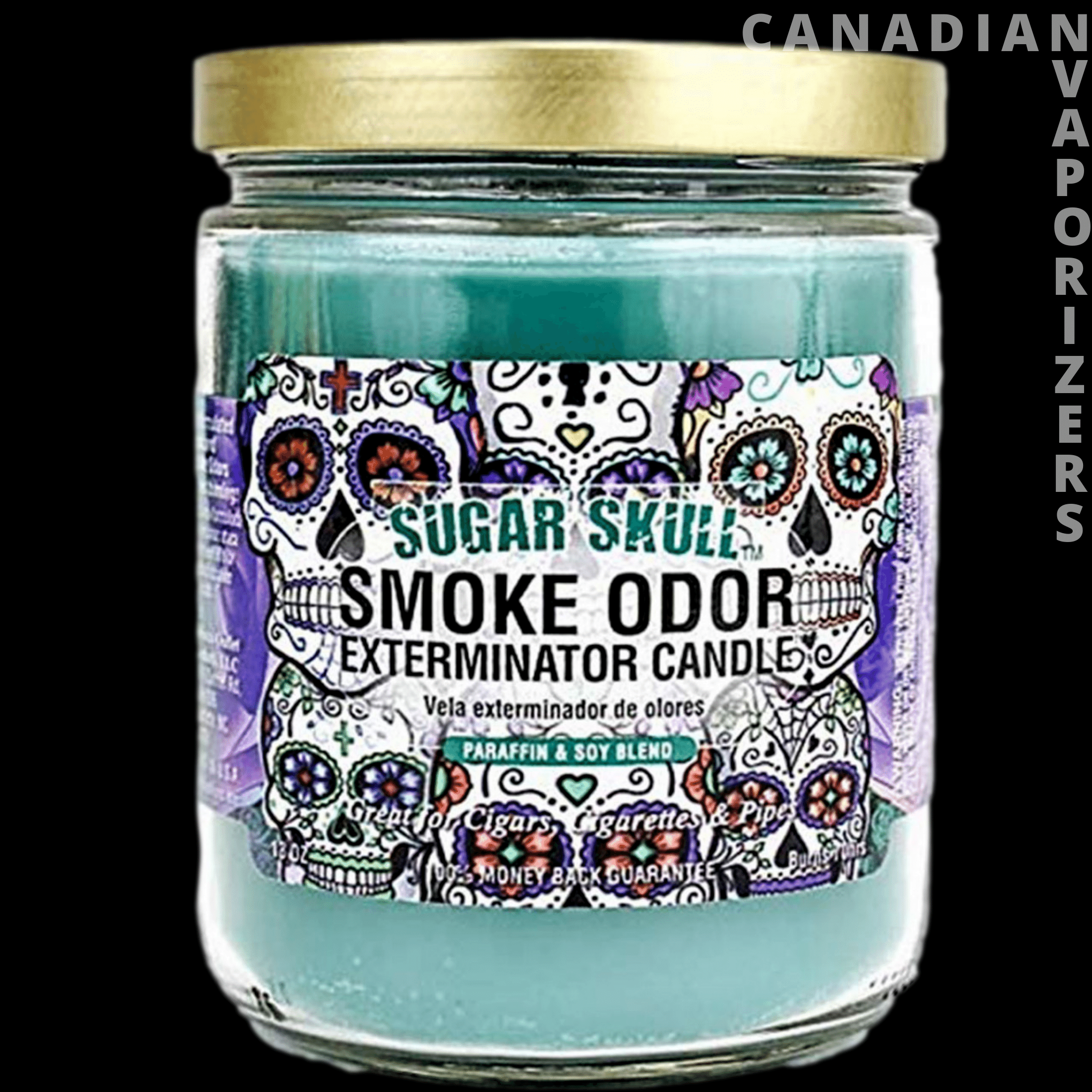 Smoke Odor 13oz Sugar Skull Candle