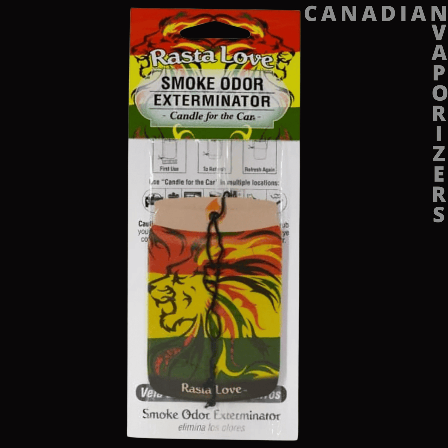 Smoke Odor Rasta Love Car Hanger