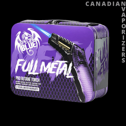 Special Blue Full Metal Torch w/ Matching Tin Carrying Case