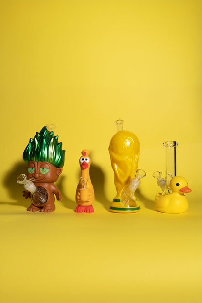 Lit Silicone 10" Troll Water Pipe