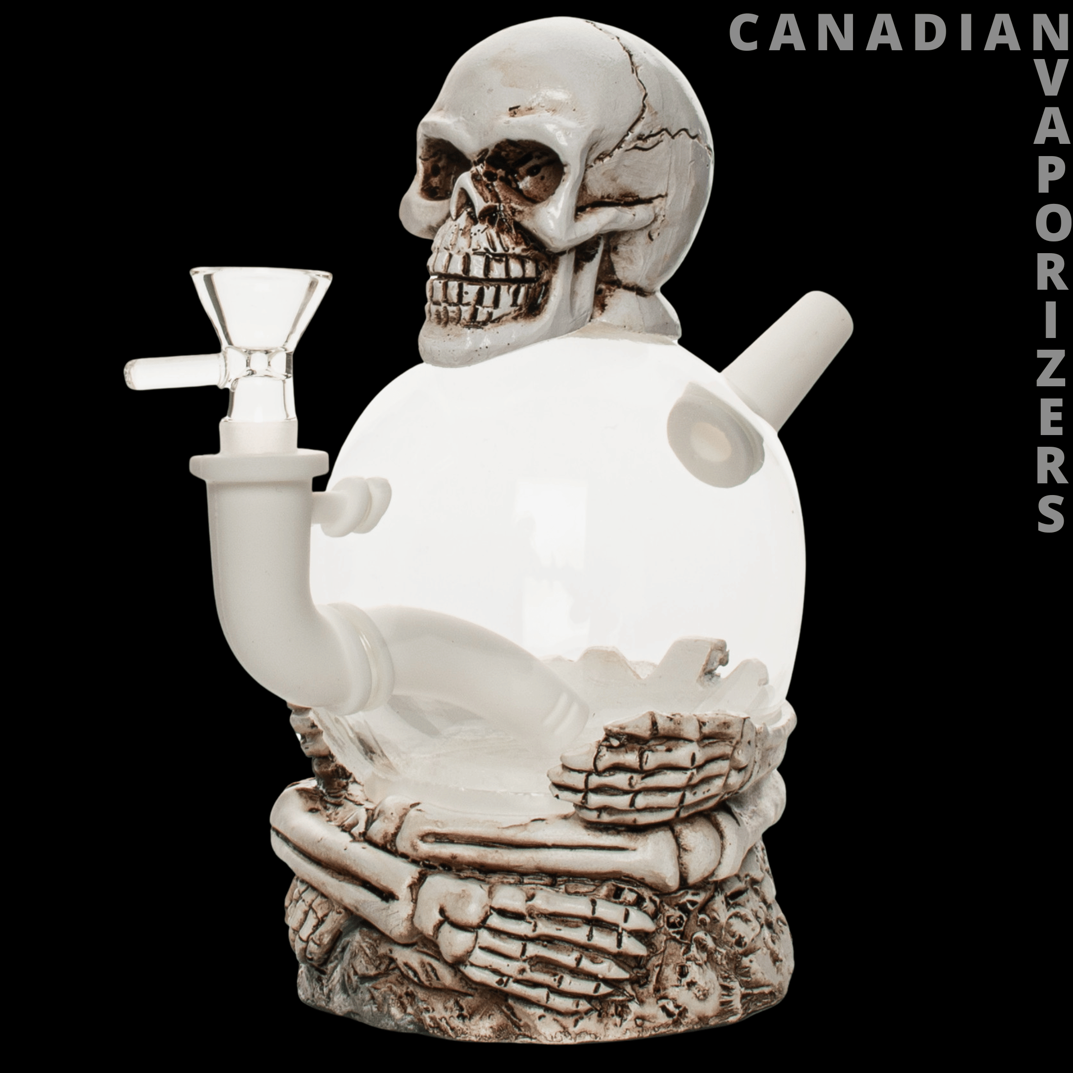 Lit Silicone 7.5&quot; Skull Bubbler - Canadian Vaporizers