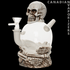 Lit Silicone 7.5" Skull Bubbler - Canadian Vaporizers