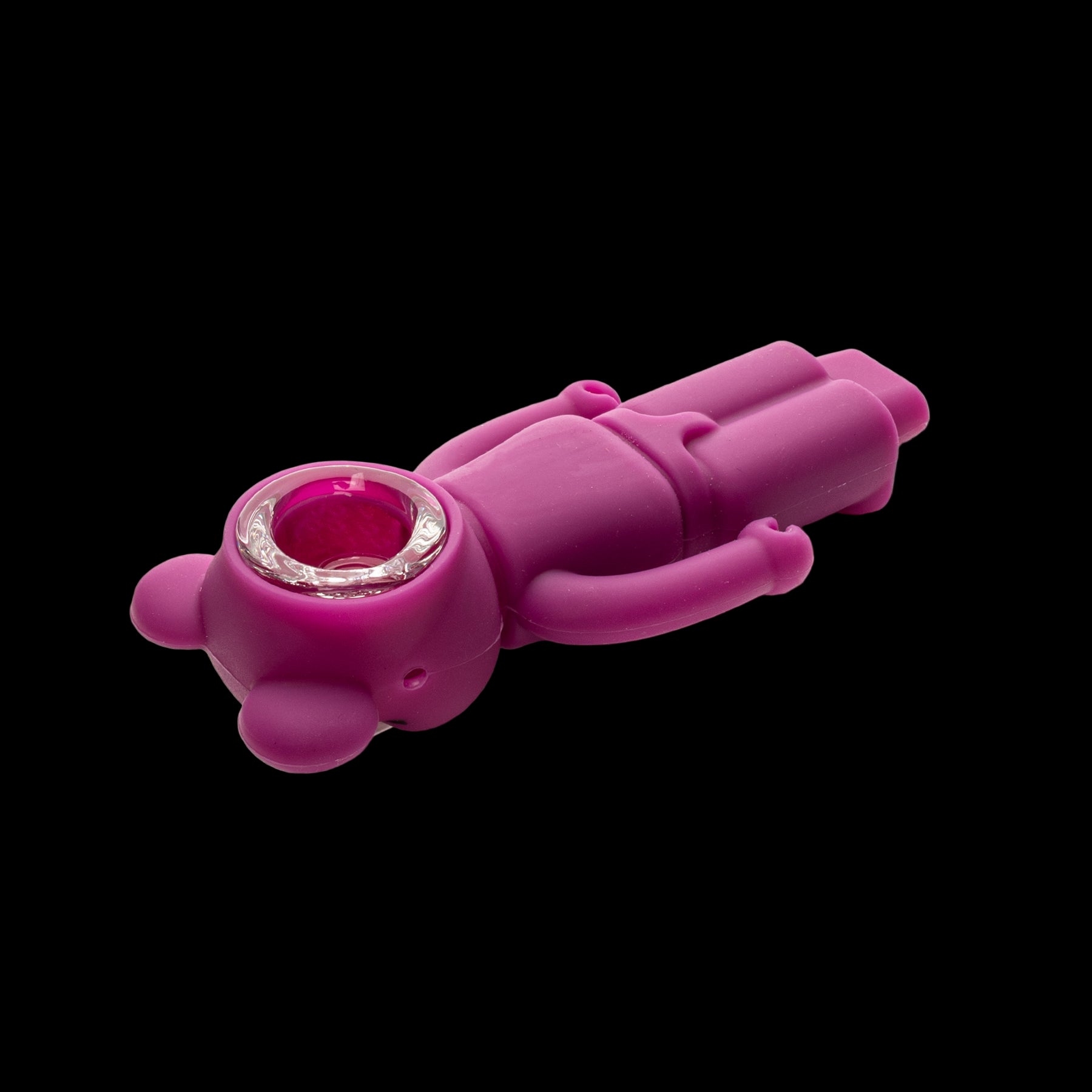 Lit Silicone 4.25&quot; X Bear Hand Pipe