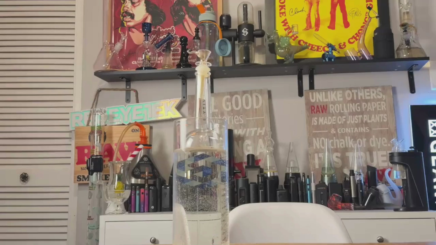 Raw Glass Gravity Cone Bong