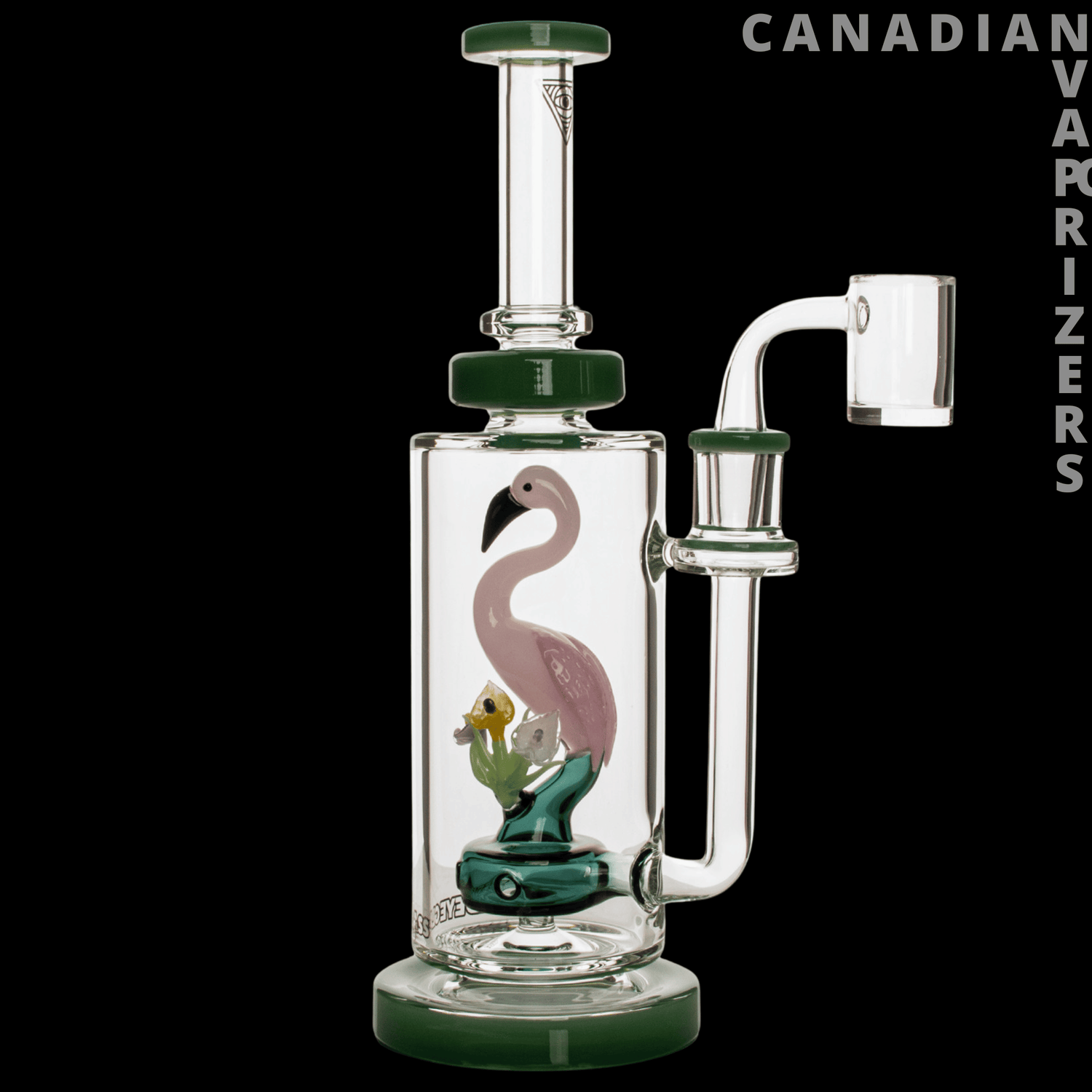Red Eye Glass 10" Flamingo Concentrate Rig - Canadian Vaporizers