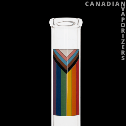 Red Eye Glass 12&quot; All Inclusive Beaker Base Water Pipe - Canadian Vaporizers