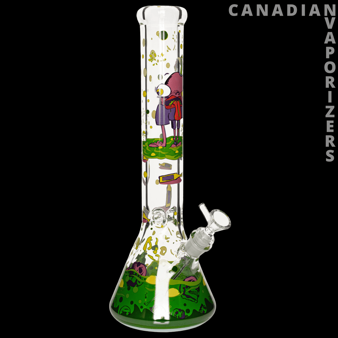 Red Eye Glass 15&quot; 7mm Thick Acid Bath Beaker Base Water Pipe (Limited Edition) - Canadian Vaporizers
