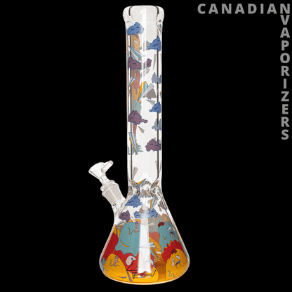 Red Eye Glass 15" 7mm Thick Ice Cream Mountain Beaker Base Water Pipe (Limited Edition) - Canadian Vaporizers