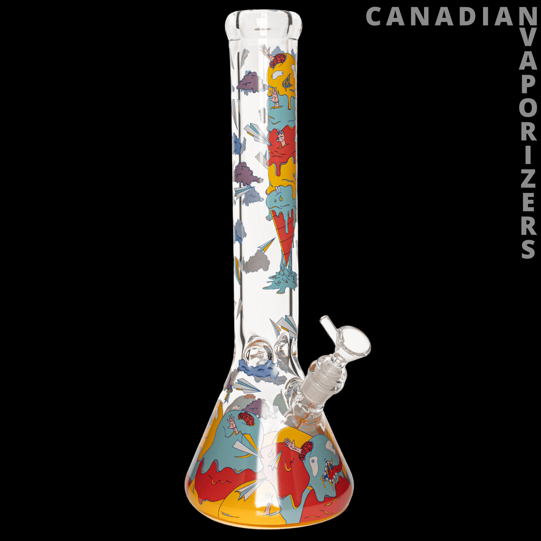 Red Eye Glass 15&quot; 7mm Thick Ice Cream Mountain Beaker Base Water Pipe (Limited Edition) - Canadian Vaporizers