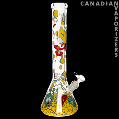 Red Eye Glass 15" 7mm Thick Monster Ball Pit Beaker Base Water Pipe (Limited Edition) - Canadian Vaporizers