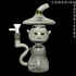 Red Eye Glass 8" Black Cat Bubbler - Canadian Vaporizers
