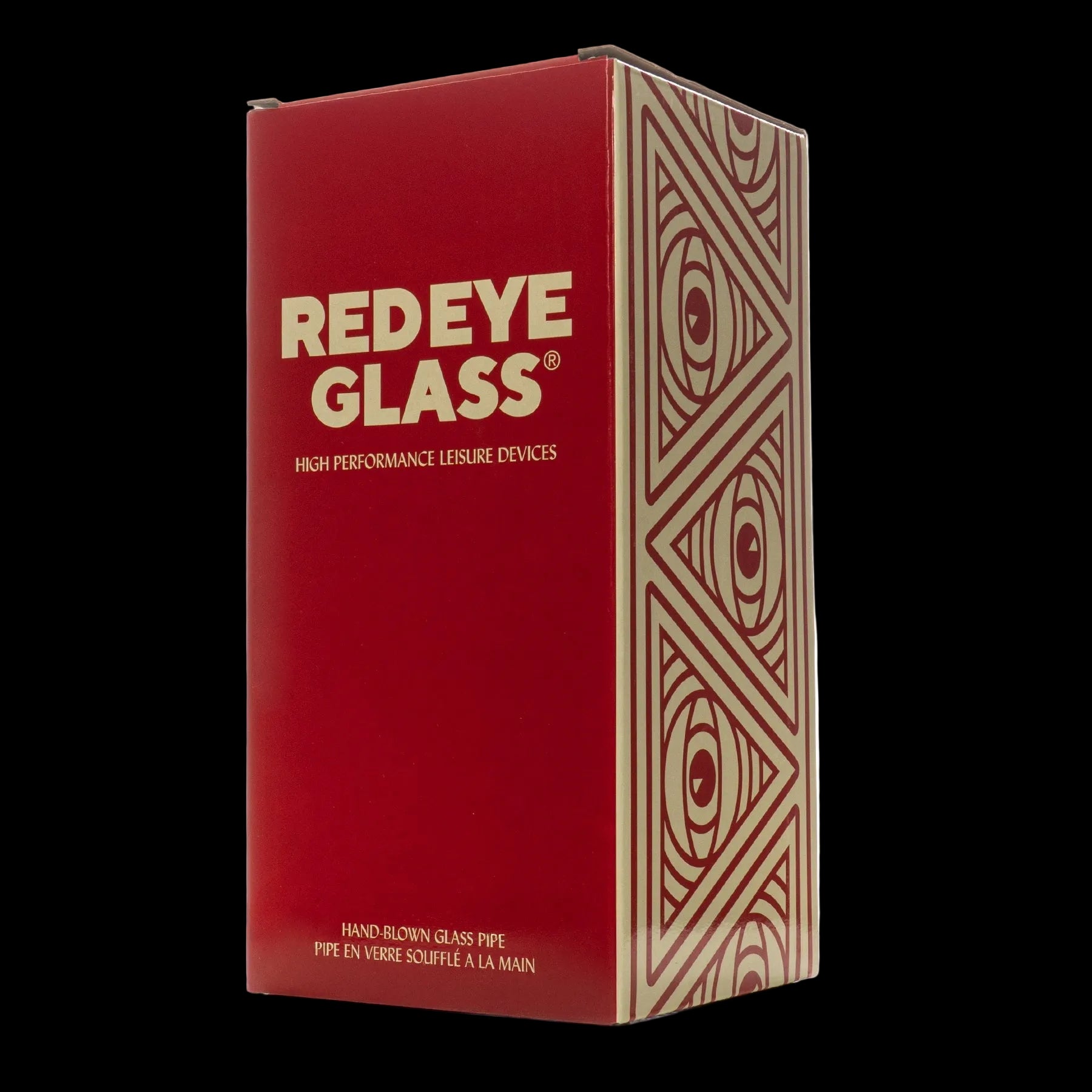 Red Eye Glass 8" Straight Base Water Pipe
