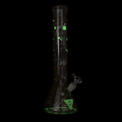 Red Eye Glass 15" Glow-in-the-Dark Extraterrestrial Water Pipe