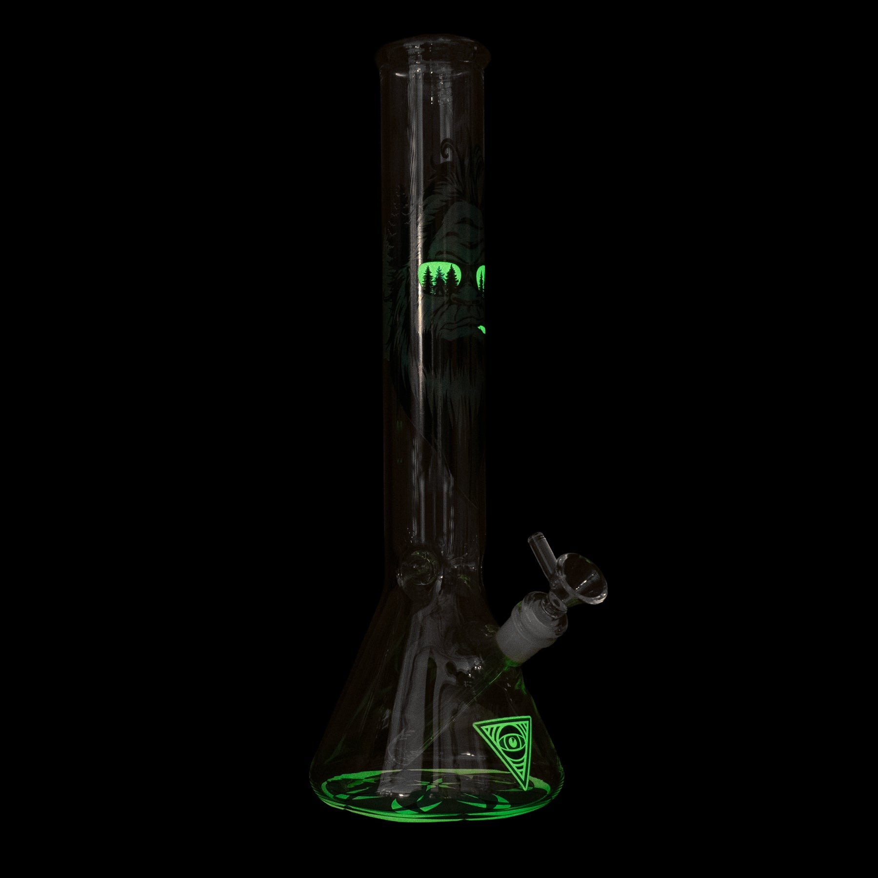 Red Eye Glass 15" Glow-in-the-Dark Sasquatch Water Pipe