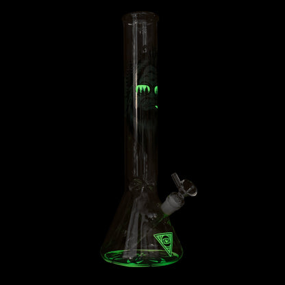Red Eye Glass 15" Glow-in-the-Dark Sasquatch Water Pipe