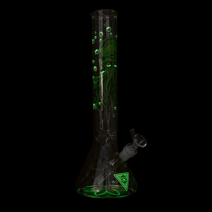Red Eye Glass 15" Glow-in-the-Dark Cthulhu Water Pipe