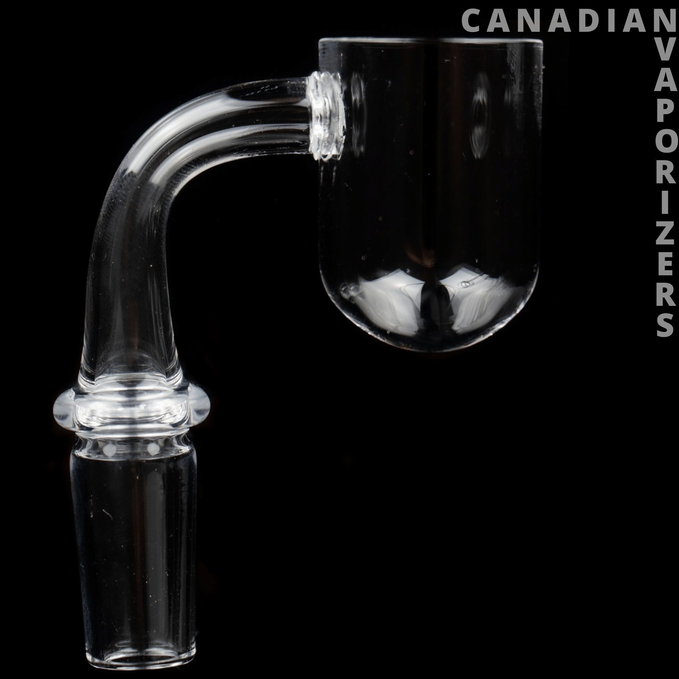 14mm Male 90 Degree Round Bottom Quartz Banger Nail - Canadian Vaporizers