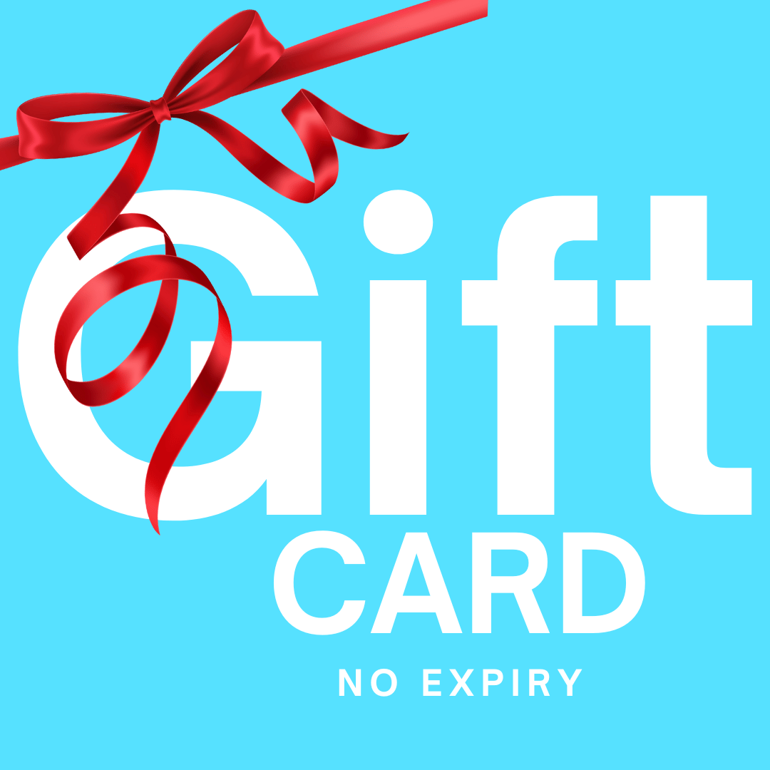 $15 Gift Card - $15 gift card graphic with white lettering and a red ribbon bow on a turquoise background.