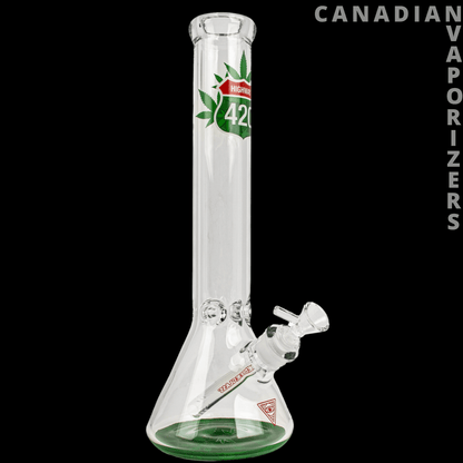 7MM THICK HIGHWAY 420 GLASS BEAKER TUBE - Canadian Vaporizers