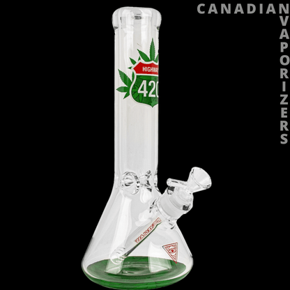 7MM THICK HIGHWAY 420 GLASS BEAKER TUBE - Canadian Vaporizers