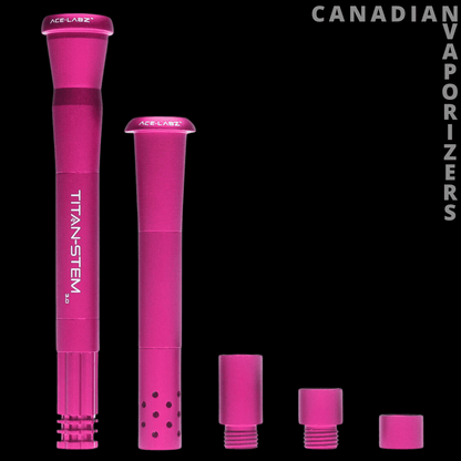 Ace-Labz Titan-Stem 3.0 Adjustable Length Metal Downstem (14mm &amp; 19mm) - Canadian Vaporizers