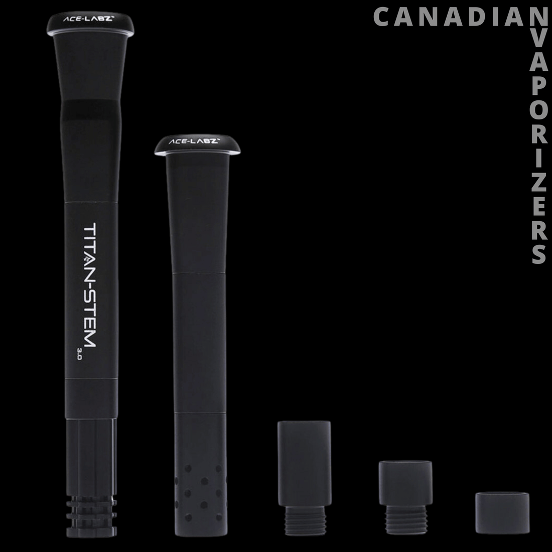 Ace-Labz Titan-Stem 3.0 Adjustable Length Metal Downstem (14mm &amp; 19mm) - Canadian Vaporizers