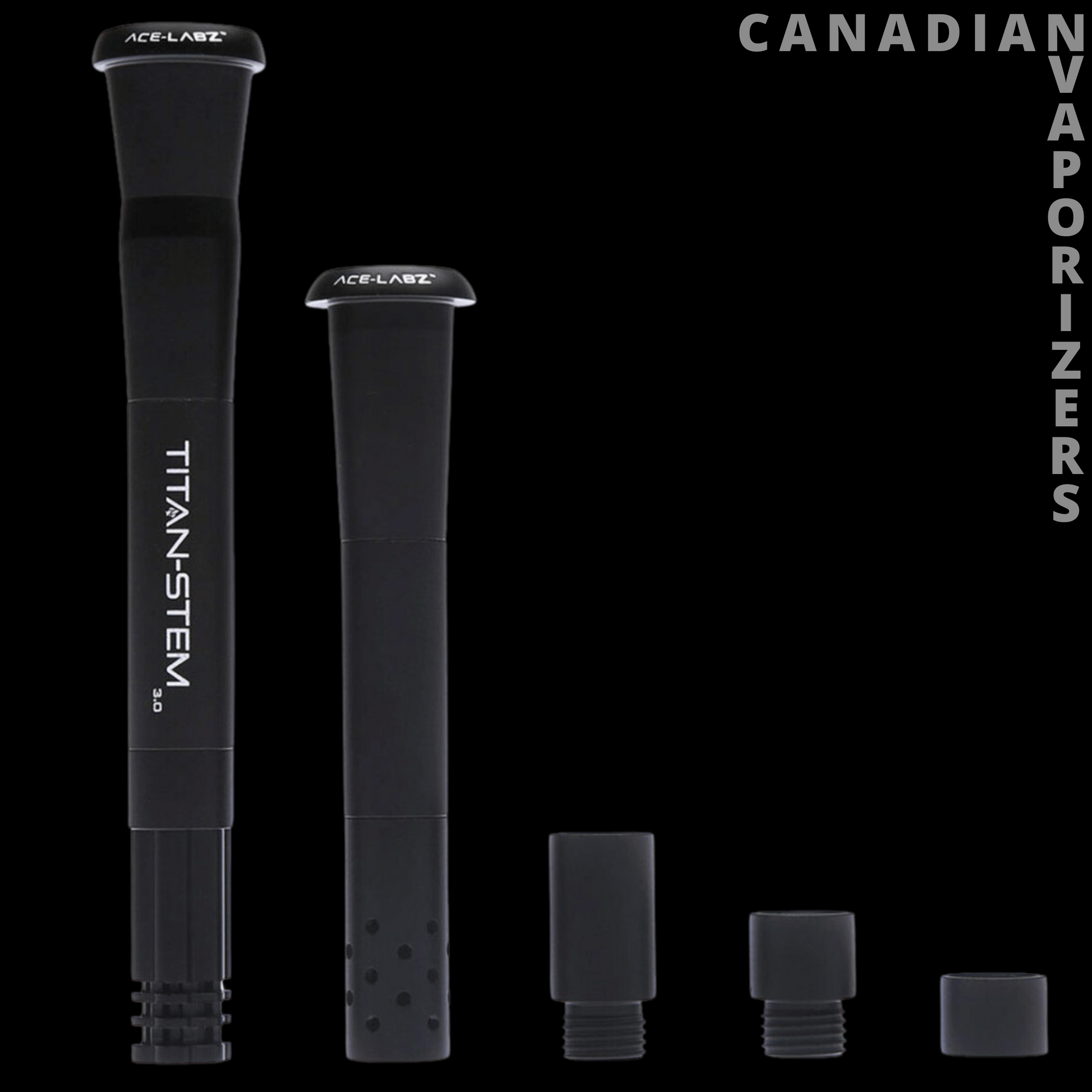 Ace-Labz Titan-Stem 3.0 Adjustable Length Metal Downstem (14mm &amp; 19mm) - Canadian Vaporizers