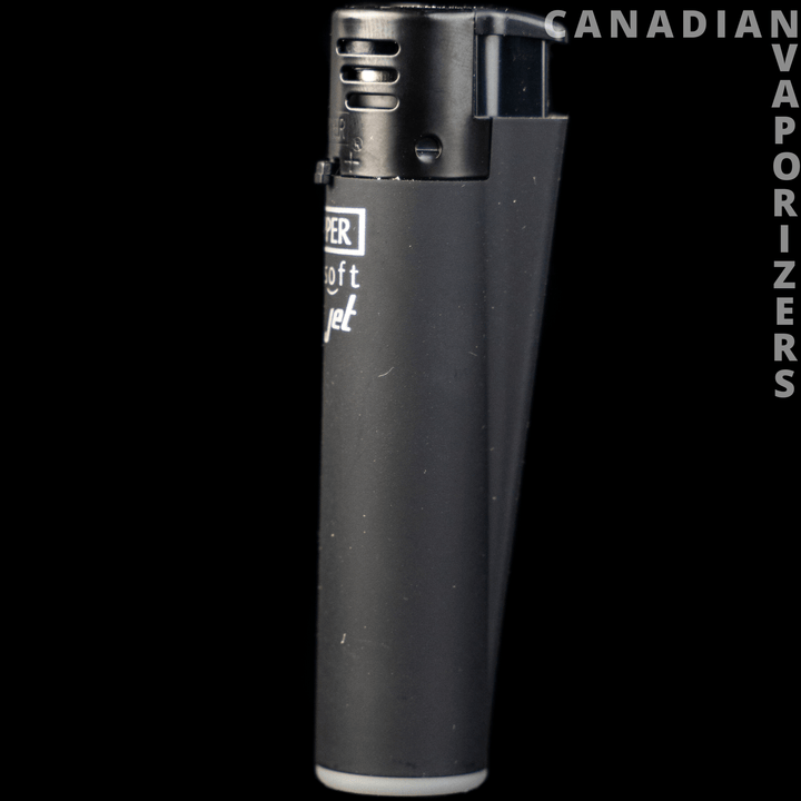 Black CLIPPER PLASTIC JET FLAME BLACK LIGHTER - Canadian Vaporizers