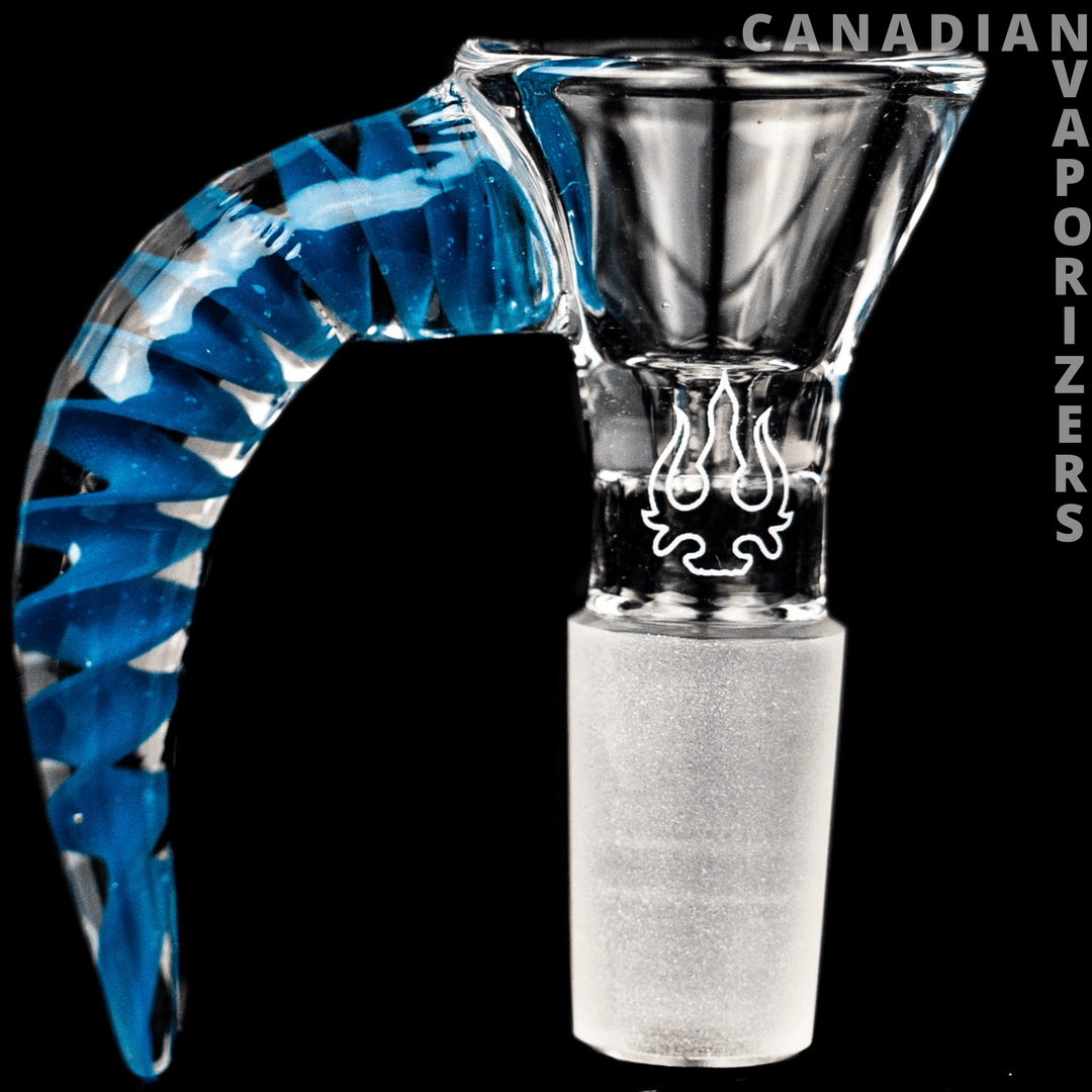 Blue | 14MM Hydros Horn Bowl - Canadian Vaporizers