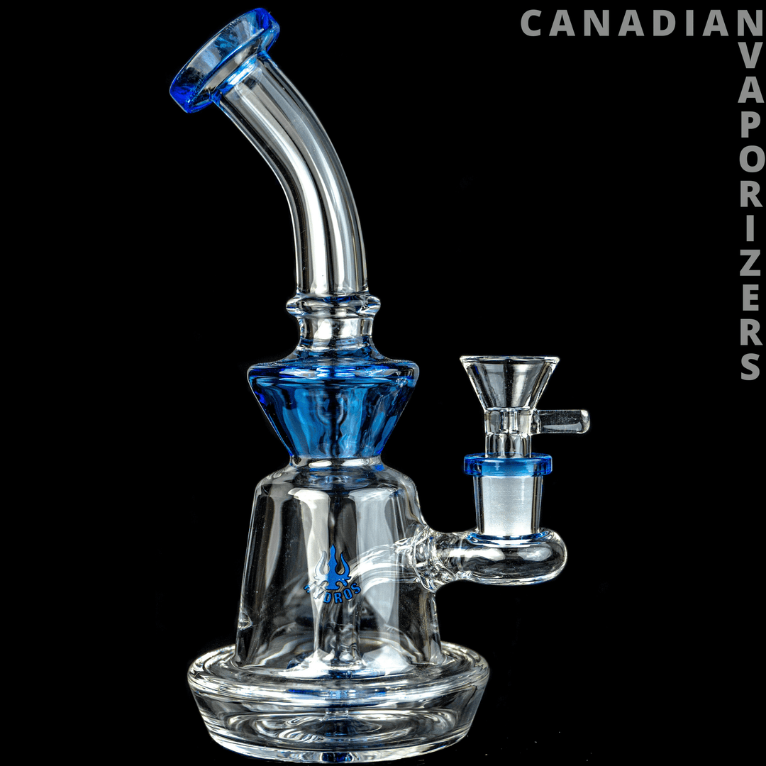 Blue | Hydros Hourglass Bubbler - Canadian Vaporizers