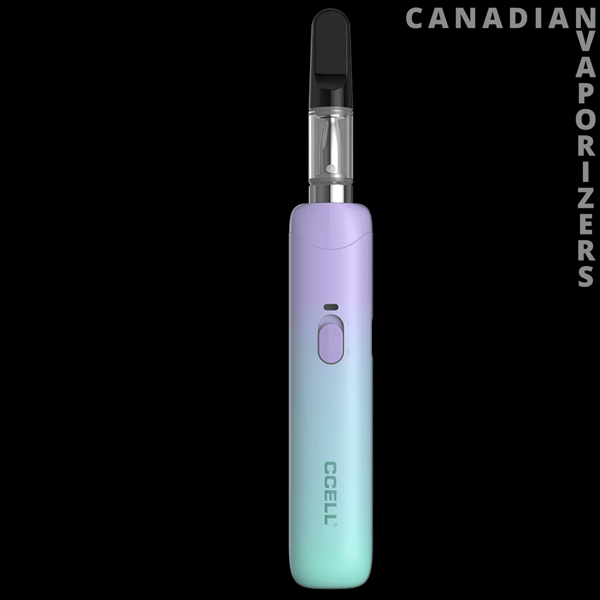 CCell Go Stik 510 Battery - Pastel purple-to-mint CCell Go Stik 510 battery with a black mouthpiece and single button.