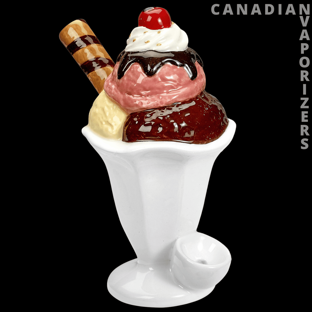 Ceramic Ice Cream Sundae Pipe - Canadian Vaporizers