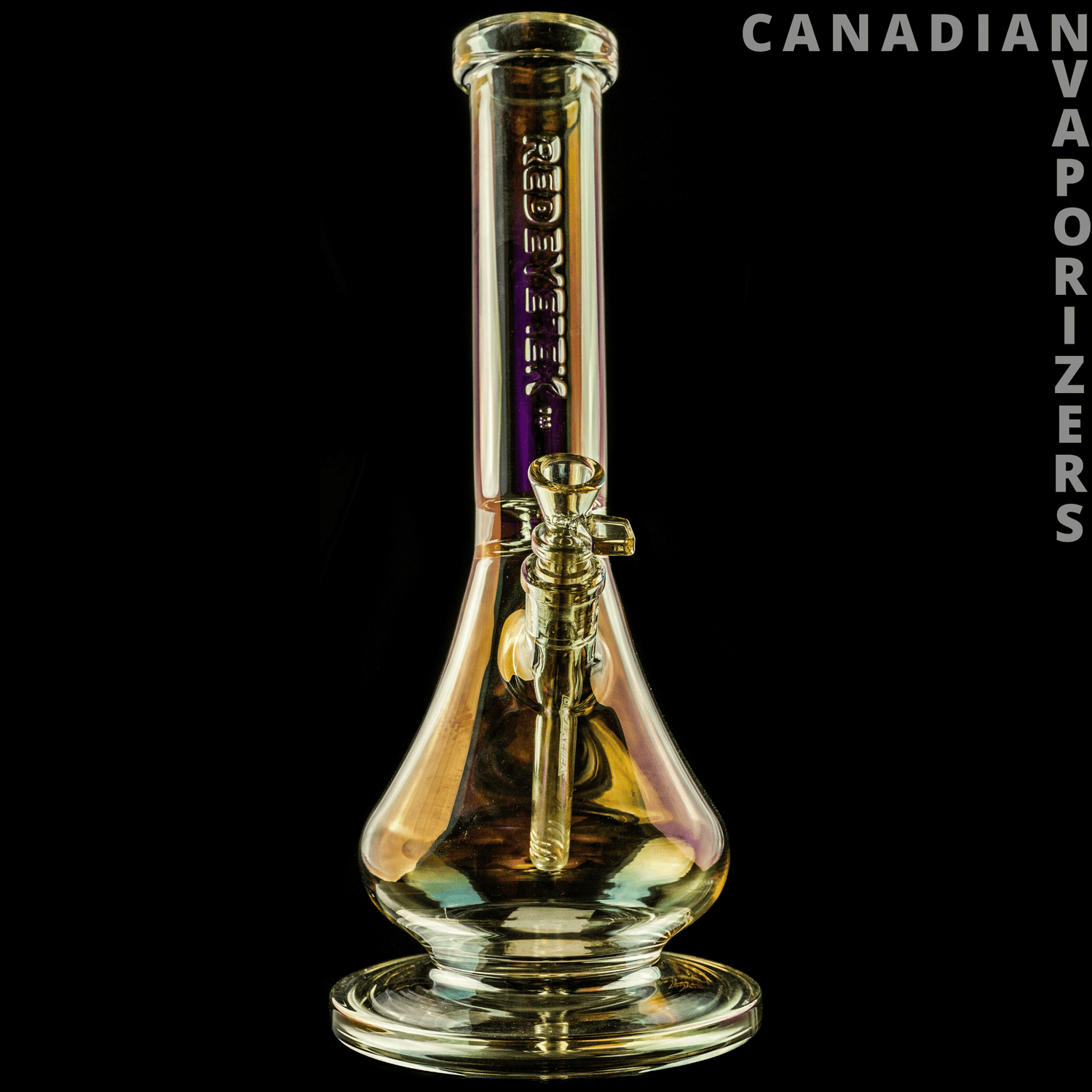 Champagne | Red Eye Tek 15&quot; Tall Metallic Terminator Finish Avatar Tube with XL Base - Canadian Vaporizers