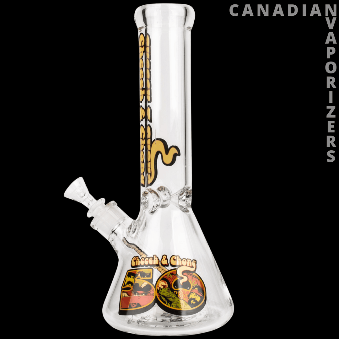 Cheech And Chong Glass 12" 7mm Thick Commemorative 50th Anniversary Beaker Tube - Canadian Vaporizers
