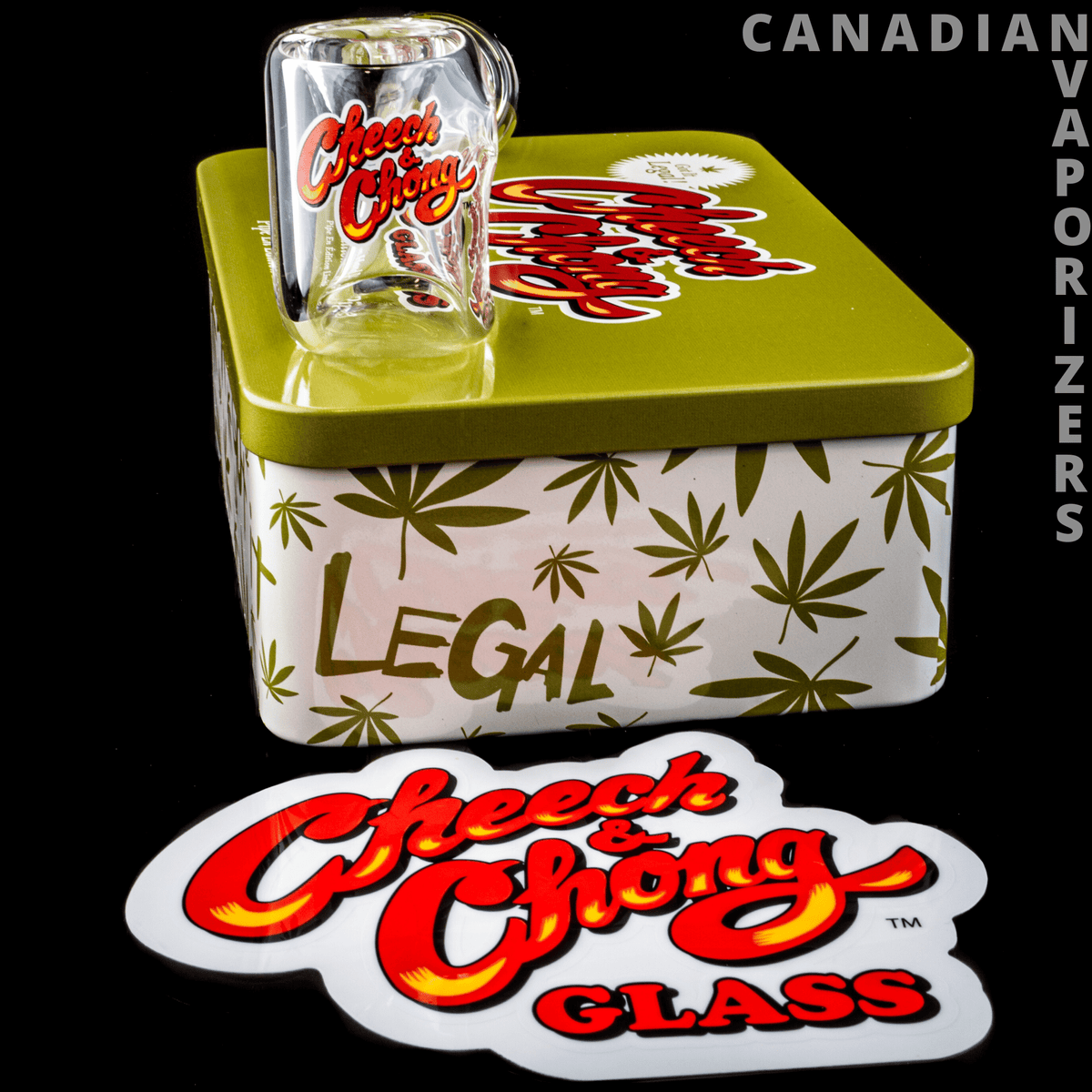 Cheech &amp; Chong Glass 5" Got It Legal Commemorative Sherlock Pipe - Canadian Vaporizers