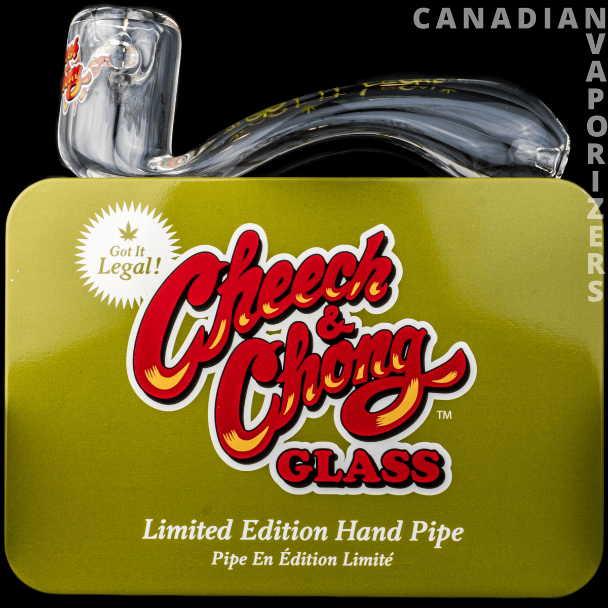 Cheech &amp; Chong Glass 5" Got It Legal Commemorative Sherlock Pipe - Canadian Vaporizers