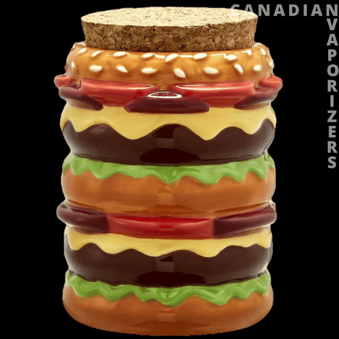 Cheeseburger Ceramic Stash Jar - Canadian Vaporizers