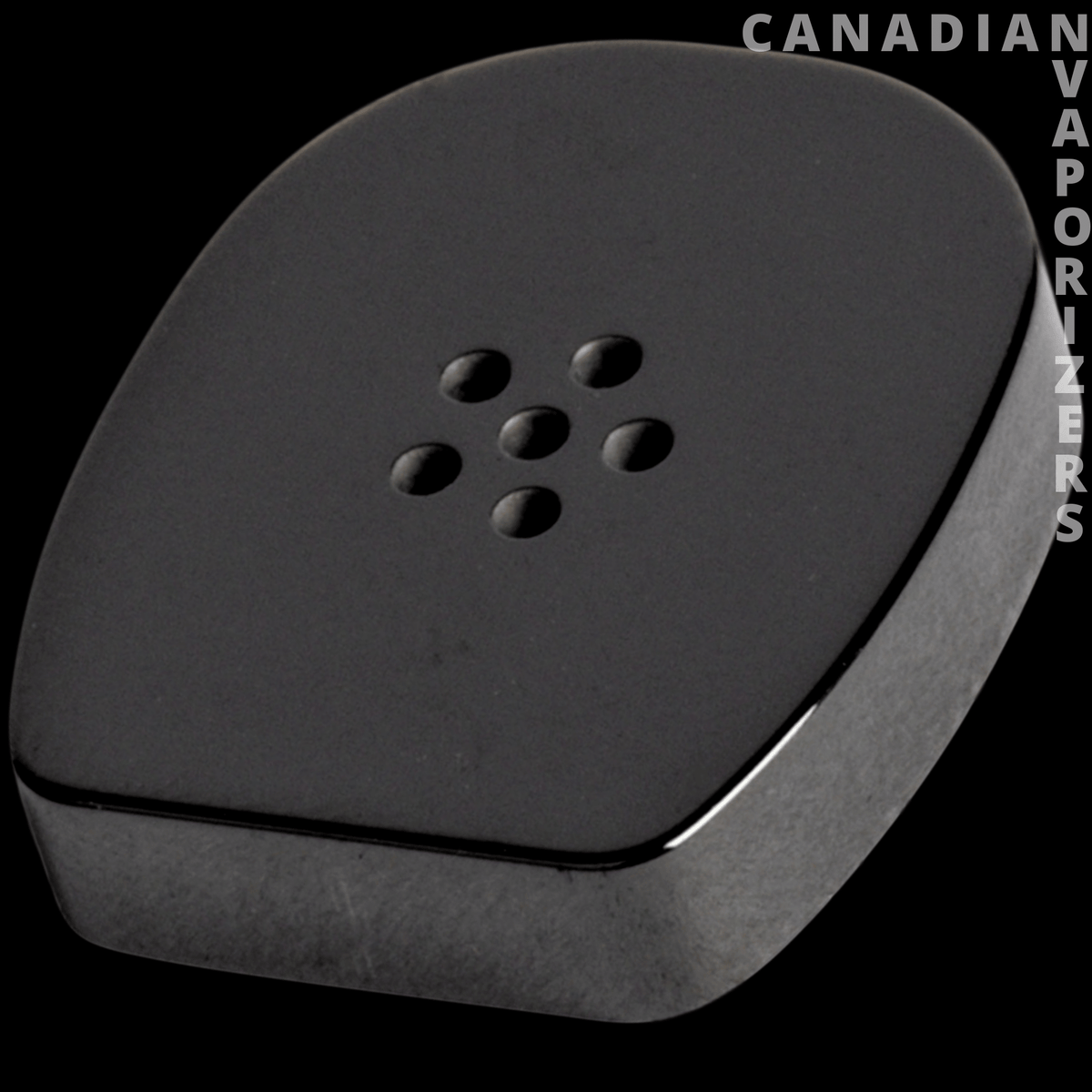 Da Vinci Miqro Flat Mouthpiece - Black Da Vinci Miqro flat mouthpiece with seven airflow holes and a textured base.