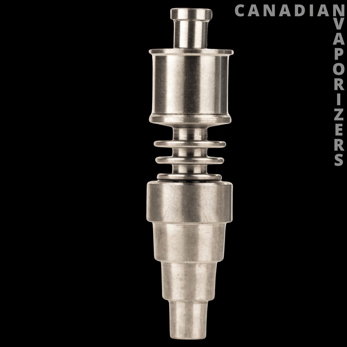 Dab Bot 2.0 Replacement Nail - Polished silver Dab Bot 2.0 replacement nail with a spring-coil center and tapered base.