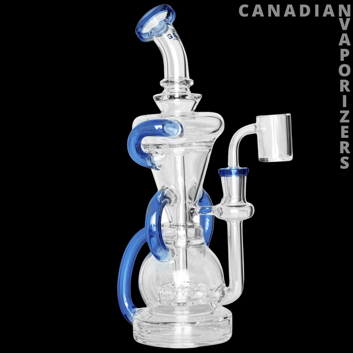 Gear Premium 10" Crystal Glide Triple Uptake Dual Chamber Concentrate Recycler - Canadian Vaporizers