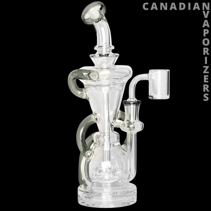 Gear Premium 10&quot; Crystal Glide Triple Uptake Dual Chamber Concentrate Recycler - Canadian Vaporizers