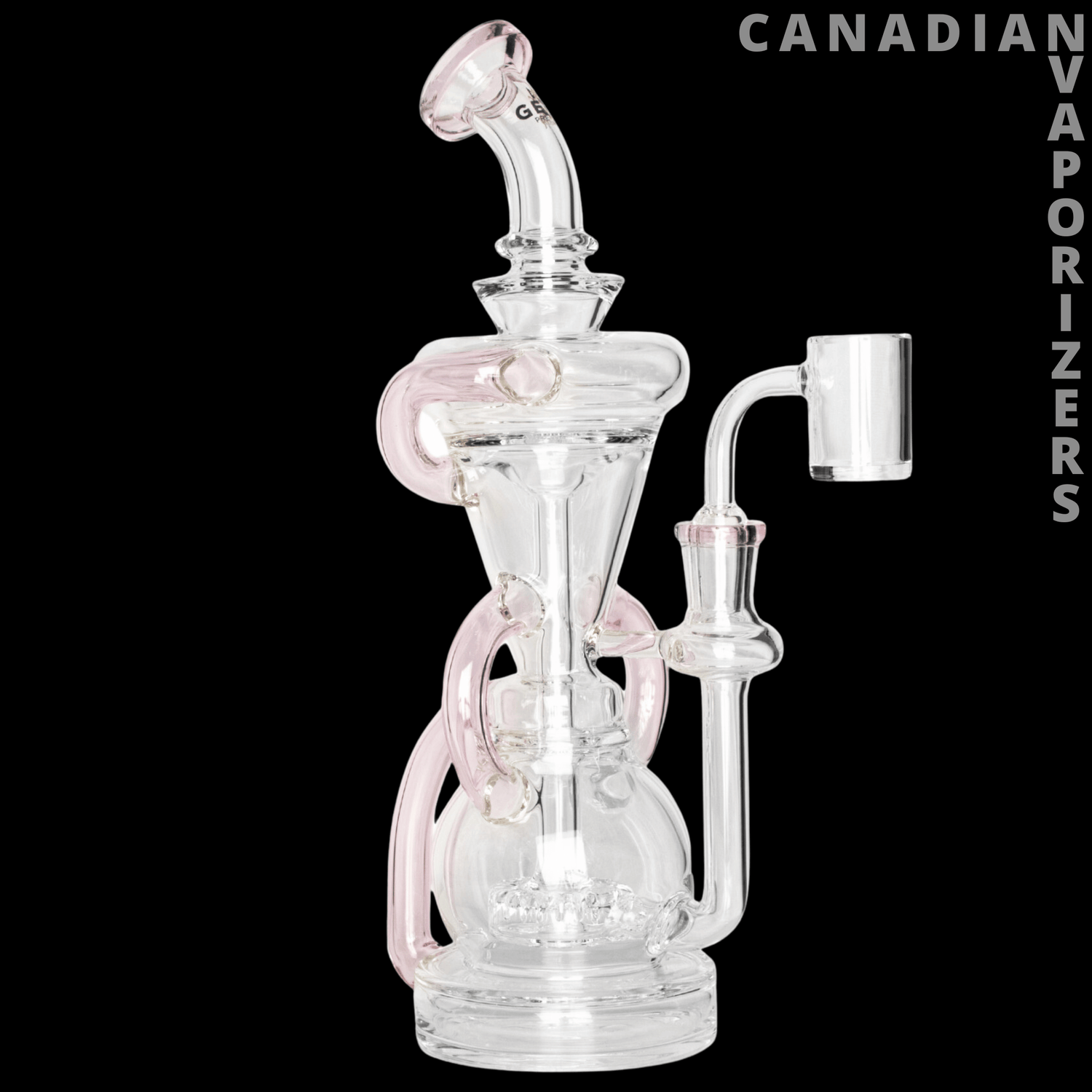 Gear Premium 10&quot; Crystal Glide Triple Uptake Dual Chamber Concentrate Recycler - Canadian Vaporizers