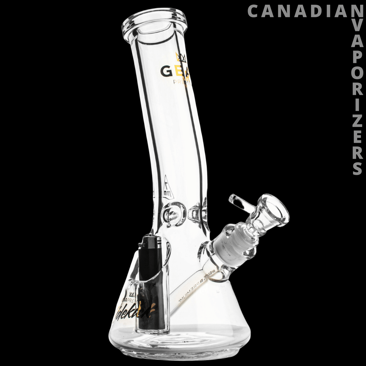 Gear Premium 12&quot; 7mm Thick Sidekick Laid Back Beaker Base Water Pipe - Canadian Vaporizers