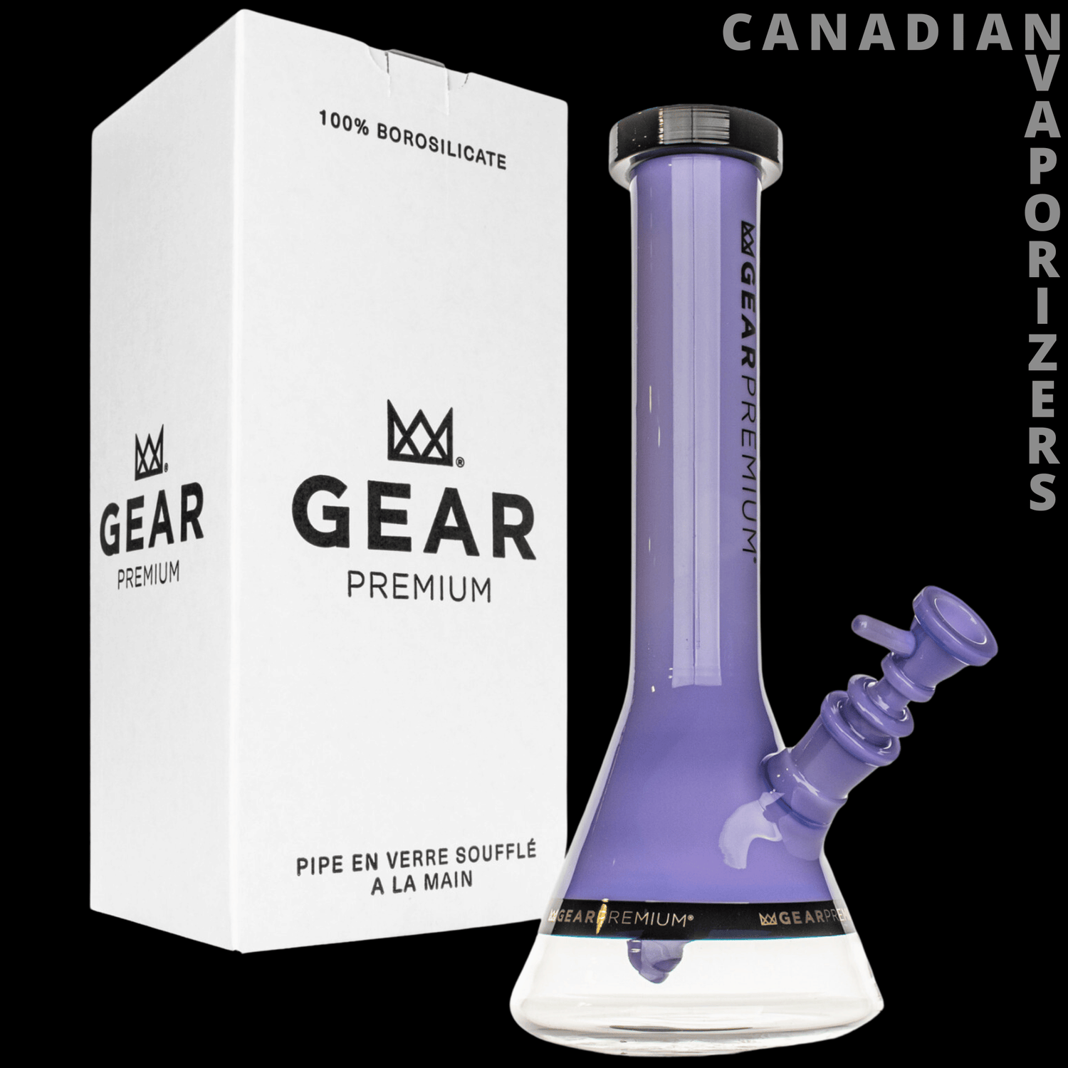 Gear Premium 12&quot; Tuxedo Beaker Base Water Pipe (Limited Edition) - Canadian Vaporizers