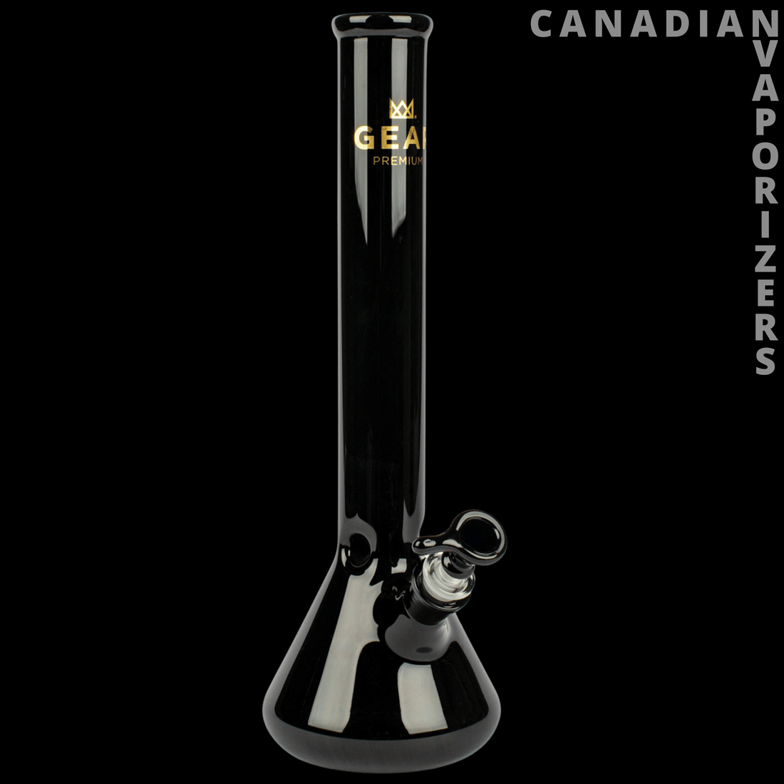 Gear Premium 13&quot; Solid Black Beaker Tube - Canadian Vaporizers
