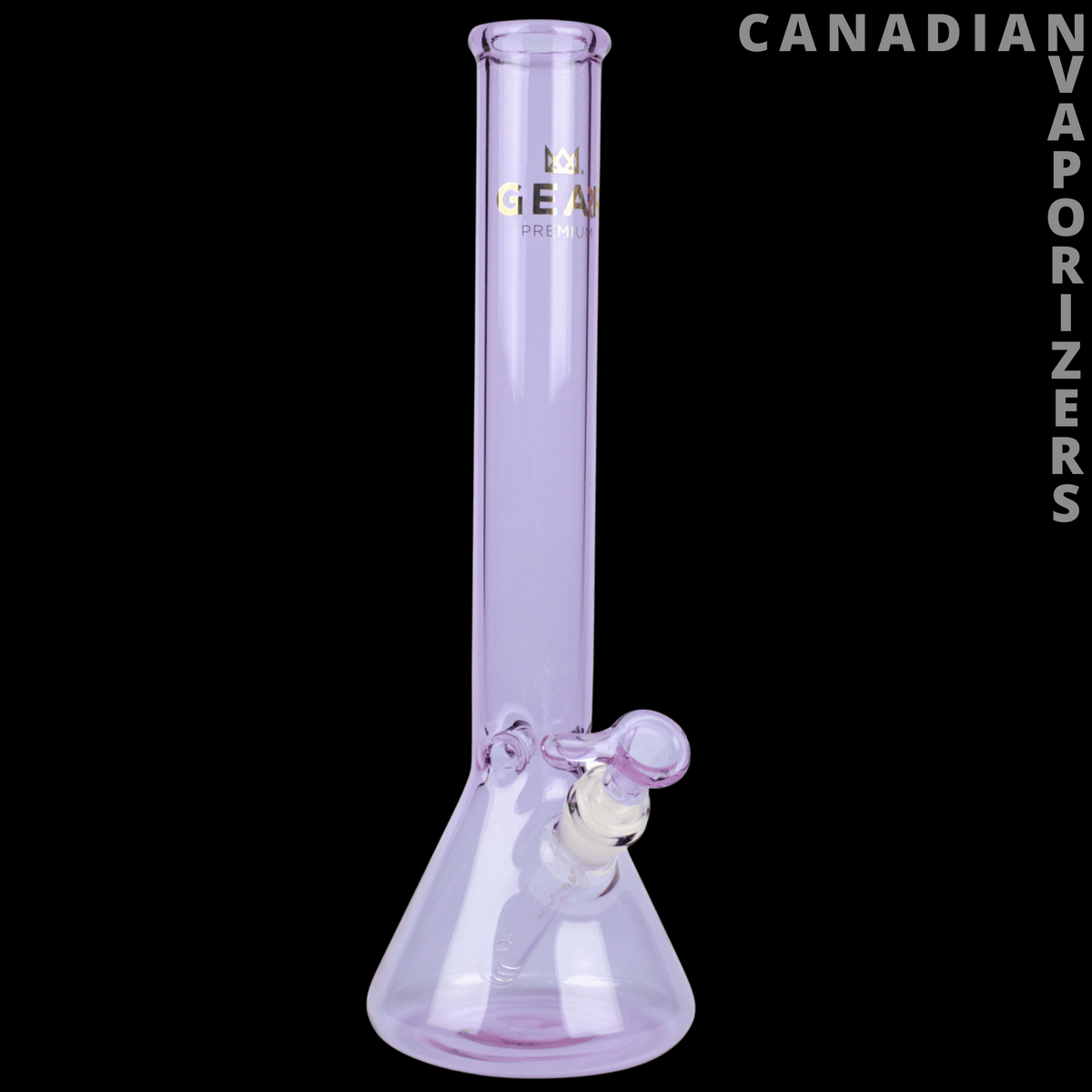 Gear Premium 14" Beaker Tube - Translucent lavender 14-inch beaker tube with a flared base and angled side joint.